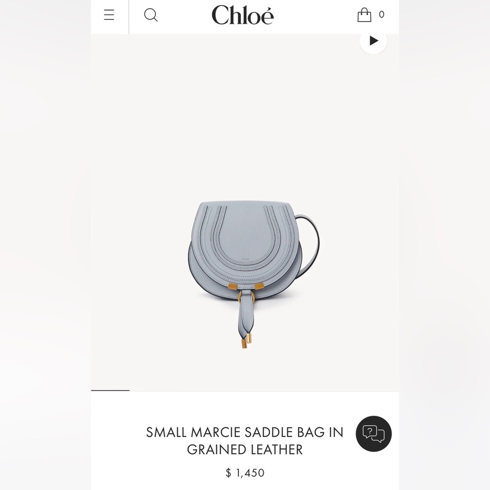 Chloe- MARCIE SADDLE BAG IN GRAINED LEATHER